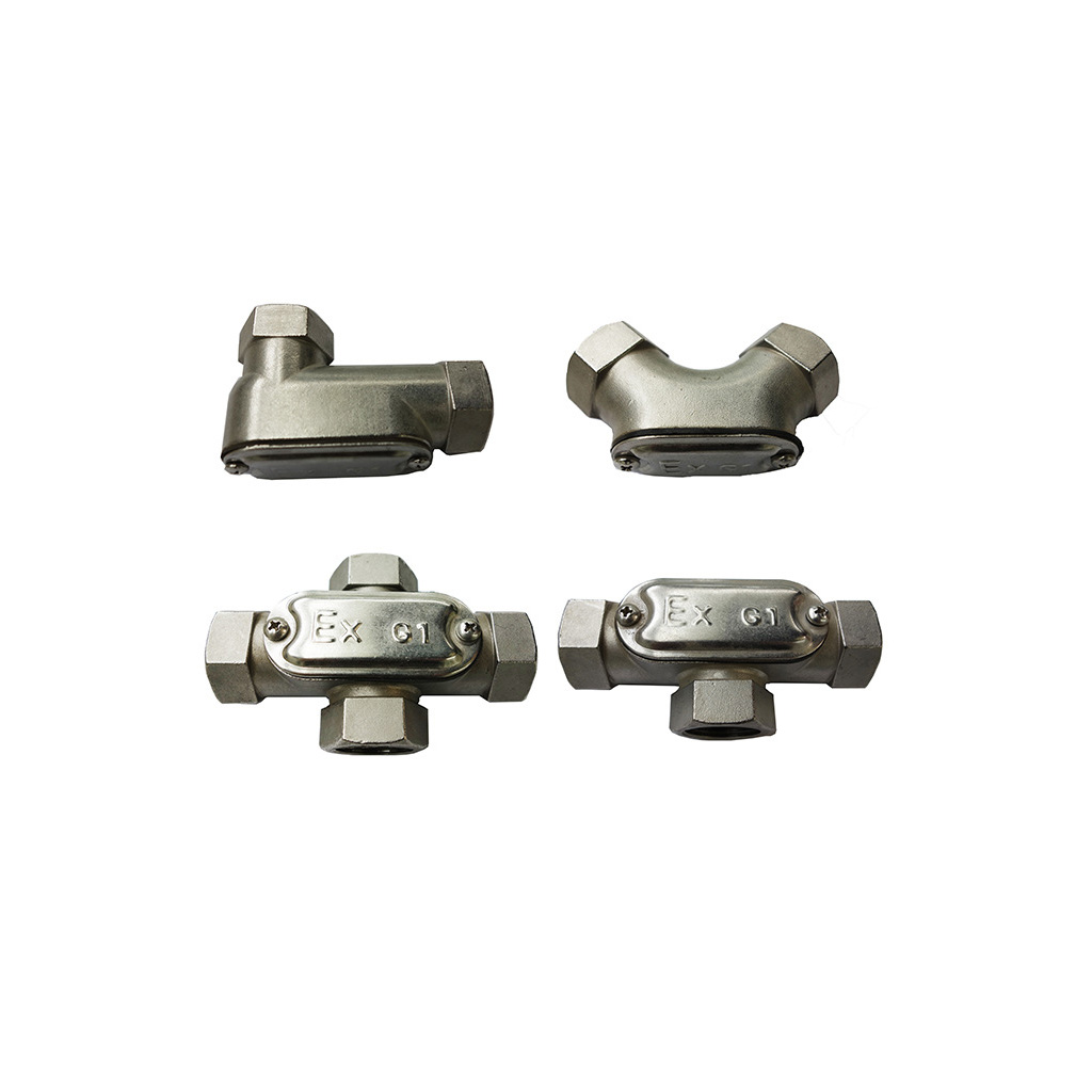 南陽(yáng)中通智能防爆接線(xiàn)箱，防爆配電箱 ,防爆電機(jī)接線(xiàn)盒，防爆防腐接線(xiàn)盒，防爆燈，防爆四通接線(xiàn)盒，防爆三通接線(xiàn)盒的304不銹鋼防爆穿線(xiàn)盒產(chǎn)品